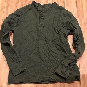 L.L. Bean Forest Green Long Sleeve River Driver Shirt